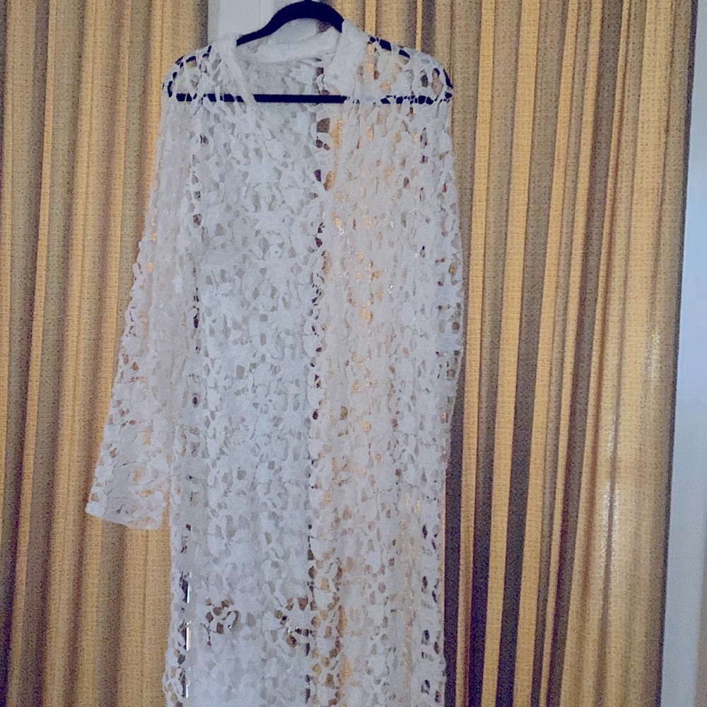 Hi low lace blouse